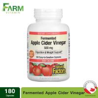 ราคา Natural Factors, Apple Cider Vinegar, 500 mg, 180 Capsules, แอปเปิ้ลไซเดอร์ วีนีก้า (21510051692)