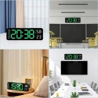 ราคา นาฬิกาดิจิตอลติดผนัง LED DIGITAL CLOCK นาฬิกาแขวนผนัง นาฬิกาดิจิตอล แสดงวันที่ อุณหภูมิ เขียว E72 (28717925569)