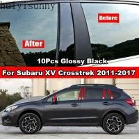 ราคา Hys 10 ชิ้นรถหน้าต่างประตูคอลัมน์ BC เสาโพสต์ฝาครอบสําหรับ Subaru XV Crosstrek 2011-2017 Glossy สีดําคาร์บอนไฟเบอร์กระจกผล PC วัสดุสติกเกอร์ (16797583191)