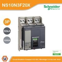 ราคา Schneider Electric NS10N3F20X Circuit breaker,ComPact NS1000N,50kA/415VAC, Micrologic 2.0 trip unit,1000A,fixed, 3 poles (21779993019)