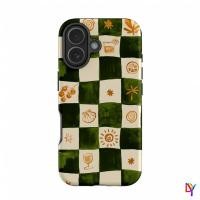 ราคา Ins Style Checkerboard Pattern 2-in-1 Dual-Layer Anti-Drop Case ใช้งานร่วมกับ iPhone 17/16/15/14/13/12/11ProMax/XsMax/7/8Plus/16E/15Plus (41877192220)