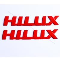ราคา 1 คู่ โลโก้ HILUX สีแดง ตัวนูน 3D โตโยต้า ไฮลักซ์ รีโว่ Logo Sticker Toyota Hilux REVO (16095432385)