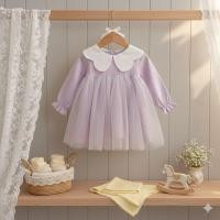 ราคา GIRLS DRESS LONG SLEEVE PLAIN COLLAR TUTU DRESS 5 MONTHS-2 YEARS (46706314011)