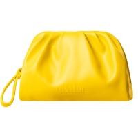 ราคา [NOT FOR SALE/ GIFT] d'Alba Yellow Leather Strap Shirring Pouch (42622389697)
