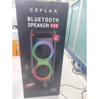 ราคา Ceflar PX8 ตู้ลำโพงเคลื่อนที่ 8 นิ้ว มีไมค์ลอย 2 ตัว (40176850929)