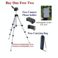 ราคา กล้อง ขาตั้งกล้อง / ขาตั้งโทรศัพท์ แถมฟรีกระเป๋าและที่วางโทรศัพท์ 1.3ม (20080239427)