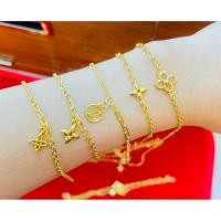 ราคา KMDGold สร้อยข้อมือทอง 1/2สลึง งานจี้ลงยา/ฝังพลอย ทองแท้ขายได้จำนำได้ พร้อมใบรับประกัน (5078485478)