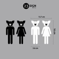 ราคา ป้ายห้องน้ำรูปหมู ชายหญิง น้อนหมู อู๊ดๆ มู๋ ป้ายกันน้ำ pig (26218978650)