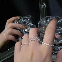 ราคา แหวนเงินแท้ อินเทรนด์ แหวนคู่สุดคลู เงินแท้แบบโซ่กาแล็กซี่ (17462347347)