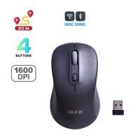 ราคา OKER Wireless 2.4G+bluetooth Mouse รุ่น V17 (24680728968)