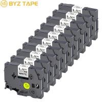 ราคา Byz TAPE 10 แพ็ค Tze221 9 มม.TZE221 สําหรับ Brother P-Touch Tze221 สีดําบนป้ายลามิเนตสีขาวสําหรับ Ptd210 PT-H100 Pth110 PT-D400Ad Ptd600 PT-12 Pt90D600 PT-D (26912036306)