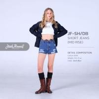 ราคา กางเกงยีนส์ขาสั้นผู้หญิง Handwerk JF-SH/DB Dark Blue Mid Waisted Jack Russel (22670476881)
