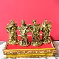ราคา ชุด ซื่อต้าจินกัง หรือ ซื่อต้าเทียนหวัง หรือ ท้าวจตุโลกบาลทั้งสี่ของจีน งานทองเหลืองขัดเหลือง สูง 7 ซม กว้าง 1 นิ้ว (44854661648)