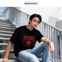 ราคา เสื้อยืดลายกราฟฟิกหุ่นยนต์ทรงหลวม 0599 (41326711735)