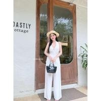 ราคา ชุดเซต คลุมโทนเน้นดีเทล’ เสื้อผูกคอโชว์หลัง ด้านหน้าปล่อยชายเสื้อเก๋เก๋ จับคู่กางเกงขากระบอกใส่สบาย เน้นเรียบสบายตา (26538392371)