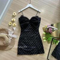 ราคา ｛ ｝ツเดรสออกงาน ชุดPR แต่งโบว์ที่อก พิมพ์ลายหัวใจ (24700970293)