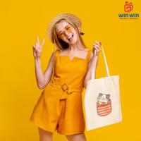 ราคา WinWin Tote bags หลายขนาดและสีพิมพ์ลาย CUTE POCKET 02 (47606123669)