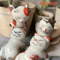 ราคา ตุ๊กตาแมวเหมียว เซรามิก :ใช้เกาะกระถาง , ตกแต่งสวน (29281872171)