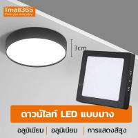 ราคา โคมพาแนล (ติดลอย) โคมไฟดาวน์ไลท์ 12W 18W 24W Downlight ขอบดำ กลม / เหลี่ยม Panel LED สำหรับห้องนอน,ห้องครัว (24713040735)