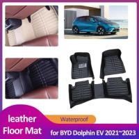 ราคา Car Floor Mat for BYD Dolphin EV 2021~2023 2022 Tray Leather Foot Waterproof Inner Liner Carpet Pad (52555642371)