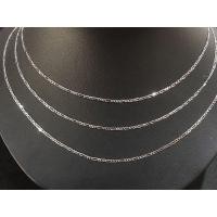 ราคา 18kสร้อยคอทองคำขาวแท้อิตาลีลายฟิกาโร่Figaro (22059304510)