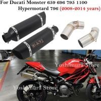 ราคา For Ducati Monster 659 696 795 1100 Hypermotard 796 2008-2014 Motorcycle Exhaust Escape Link Pipe C (40978031093)