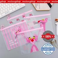 ราคา กระเป๋าซิปลอค ลายเสือชมพู พิ้งแพนเธอร์ pink panther ขนาด A5 กระเป๋าดินสอ ใส่เครื่องเขียน กระเป๋าซิปล็อค กันน้ำ มีหูกลม (23678443418)