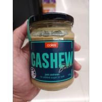 ราคา Coles Cashew Butter 250g.ผลิตภัณฑ์ทาขนมปัง เนยถั่วเม็ดมะม่วงหิมพานต์ 250กรัม (24468746529)