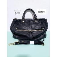 ราคา กระเป๋ามือสอง ราคา 399 บาท ทรงสะพาย มีหูถือ หนังแท้ หนังดี แบรนด์ Sisley สายยาวเดิม ซิป YKK ซับในสะอาด (18675209379)