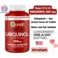 ราคา Qunol Mega CoQ10 UBIQUNOL 100 mg เมกาโคคิวเทน 120 Softgels ของแท้จากอเมริกา (22024261477)
