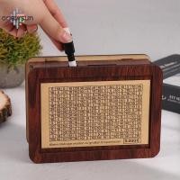 ราคา Onew 1 ชุดไม้ Piggy Bank เงินกล่องเงินสําหรับเงินสด Treasure เหรียญกรณี 1000/5000/10000 Euro sun (52905541356)