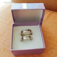 ราคา ราคาดี 1 ฟรี 1 แหวนคู่สลักชื่อได้ออกแบบเอง (7818710493)