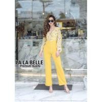 ราคา จั้มสูทขายาวสีเหลืองลายดอกไม้ (7226090715)