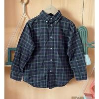 ราคา ส่งต่อ เสื้อเชิ้ต คอปก แขนยาว เด็ก แบรนด์ Polo Ralph Lauren ของแท้ ลายสก๊อต สีเทาอมฟ้าเขียว มือสอง อก 30" (29675287497)