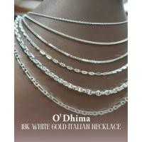 ราคา O'Dhima สร้อยคอทองขาวอิตาลี 18K ความยาว 16 นิ้ว (24397471349)