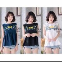 ราคา เสื้อแขนกุด ชายระบาย ปัก ลายดอก สไตล์เกาหลี (1187949432)