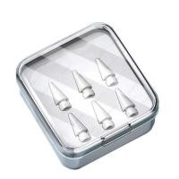 ราคา ACCEZZ 6 ชิ้น/เซ็ตสําหรับ Apple Pencil Tip อะไหล่ Nib เปลี่ยนเคล็ดลับสําหรับ Apple Pencil 1st 2nd Generation สําหรับ Punta Apple Pencil 2nd Nib Stylus Pen Tip (23851684272)