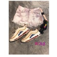 ราคา ยีนส์สั้นสีม่วงขาว สั้นเสมอหู (3920632683)