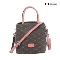 ราคา How กระเป๋าถือทรงขนมจีบพร้อมสายสะพายยาว รุ่น HHH0382 - สีน้ำตาลชมพู (24703279236)