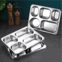 ราคา UTENSILS ถาดหลุม สแตนเลส มีฝาปิด กล่องข้าว 4/5หลุม ​ไม่ขึ้นสนิม กล่องสแตนเลส กล่องข้าวถาดหลุม ถาดหลุมสแตนเล (29957875212)