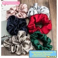 ราคา 100% Mulberry Silk Scrunchie สําหรับผู้หญิง 6CM MAX 19Momme Pure Silk Hair tie หญิง Scrunchies สําหรับดูแลเส้นผม 15 สี Hand Made (24536137050)