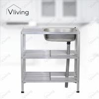 ราคา Vliving ซิ้งค์ล้างจาน อ่างล้างจานอลูมิเนียม 3 ชั้น กลาง #00 (898990924)
