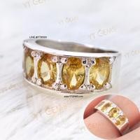 ราคา แหวนบุษราคัม แหวนเงินแท้ พลอยบุษราคัม (CZ) YTG-11294 (11628812548)