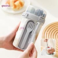 ราคา [qowine] 600ML สลัดข้าวโอ๊ตถ้วยอาหารเช้าถ้วยคู่ธัญพืชถั่วโยเกิร์ตคอนเทนเนอร์ชุดผู้ถือแป้งส้อมอาหาร TH (50806282016)