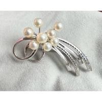 ราคา เข็มกลัดมุกอโกย่าแท้เงินแท้ชุบทองคำขาว (46750426564)