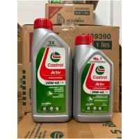 ราคา (ยกลังขนาด0.8/1ลิตร)น้ำมันเครื่อง Castrol Activ 4T 20W-40 คาสตรอล แอ็คทีฟ 4ที สำหรับรถมอเตอร์ไซค์ 4 จังหวะ (48600822505)