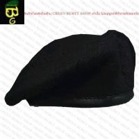 ราคา หมวกเบเร่ต์ หมวกไบเล่ สีดำ แบบไม่มีแถบตีนตุ๊กแก (14412766836)
