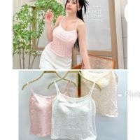 ราคา เสื้อผ้ายืดcvc พิมพ์ลายดอกจิ๋วทรงสายเดี่ยวอกติดลูกไม้เสริมฟองนมสุดน่ารัก เซ็กซี่เนื้อผ้านิ่มดีสุดๆ (28259795990)