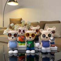 ราคา กระปุกออมสิน,ความสูงของ 28CM,กระปุกออมสินสร้างสรรค์ที่เรียบง่าย,แว่นตาที่ทันสมัย,กล้อง,หมีเดินทาง (20489273354)
