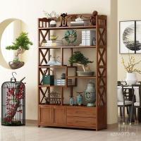 ราคา ตู้ชา Bogu Rack เฟอร์นิเจอร์ 2025 ตู้โชว์ชั้นวางสไตล์จีนใหม่โบราณ Duobaoge ชั้นวางโบราณ XKKD (55503417255)